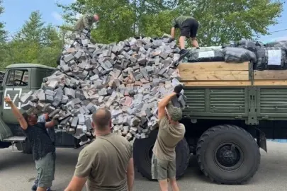 Rus askerlerinin yeni moloz yığını kamuflajı