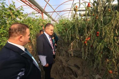 Vali Akbıyık'tan afetten zarar gören alanlarda inceleme