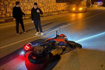 Devrilen motosikletin sürücüsü yaşamını yitirdi