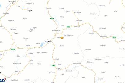 Kayseri'de deprem hareketliliği. Geceden bu yana 62 deprem meydana geldi