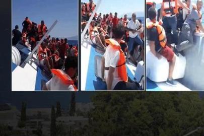 Girne'de dehşet anları! Alabora olan gemiden görüntüler: Batıyoruz, her şey gitti