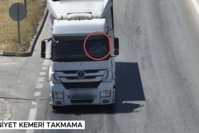 Otoyolda dron destekli denetim: Bin 123 araca ceza