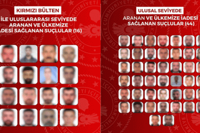 SON DAKİKA: 60 suçlu Türkiye'de