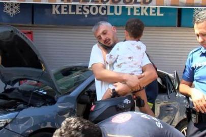Ümraniye’de korkutan kaza! Motokuryenin çocuğa yaptığı hareket herkesi duygulandırdı