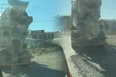 Beton mikseri yola beton dökerek ilerlemişti! Sahibine ceza yağdı