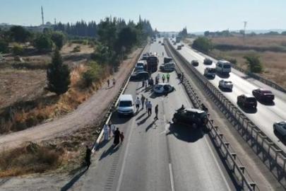 Bursa'da yola dökülen yakıt ortalığı savaş alanına çevirdi! Yaklaşık 10 araç kazaya karıştı