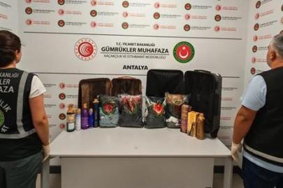 Ekipler Antalya Havalimanı’nda ele geçirdi! Tam 18 kilo 921 gram