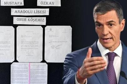 İspanya Başbakanı Sánchez'ten Kayseri'deki okula mektup