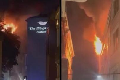 Beyoğlu'nda otelde yangın! Ekiplerin alevlere müdahalesi sürüyor
