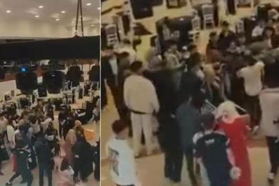 Düğün salonu boks ringine döndü! Tekme ve yumruklar havada uçuştu